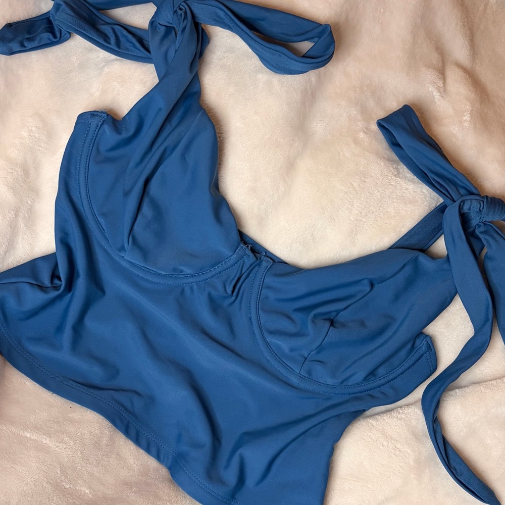 Old Navy Royal Blue Bikini Top with Underwire Seams